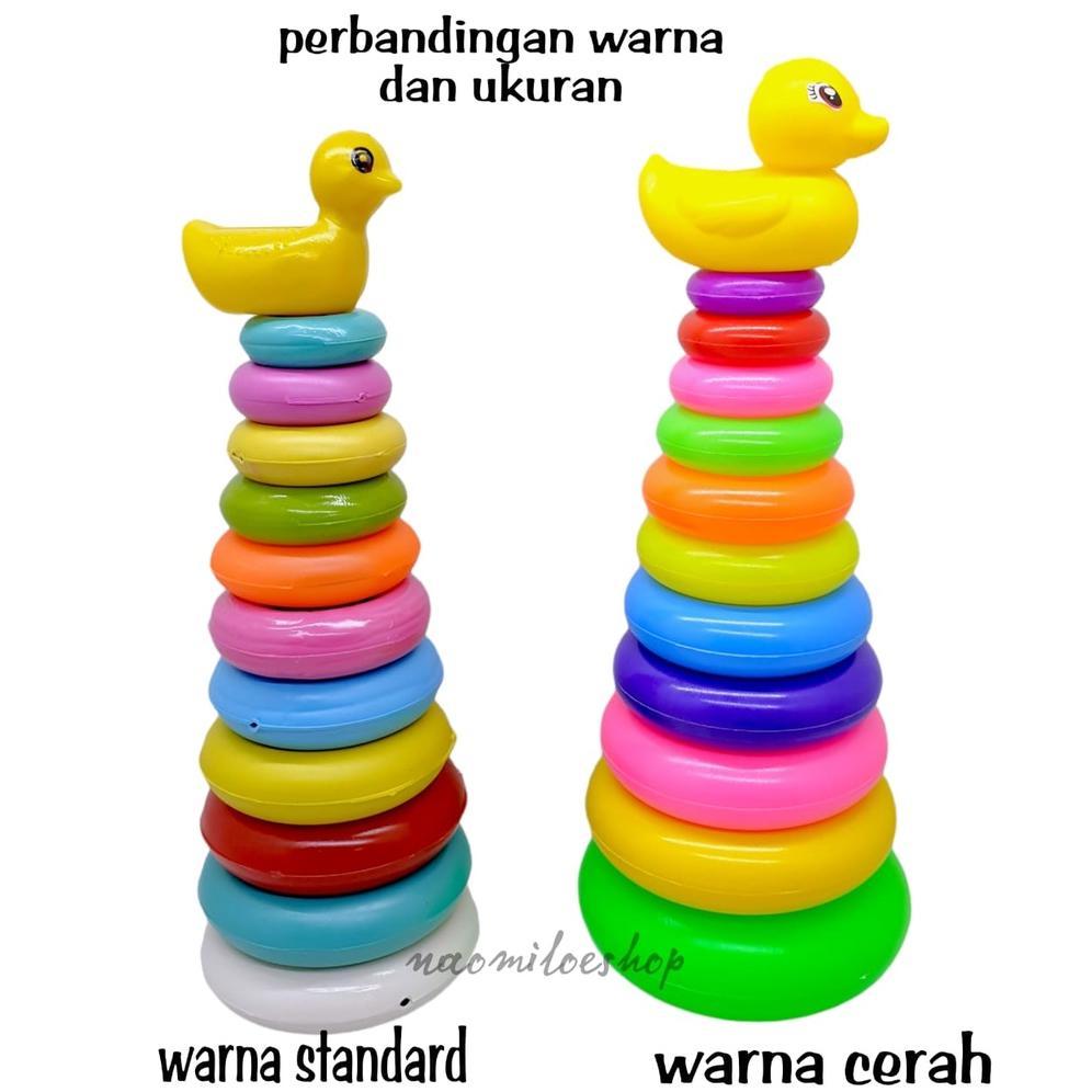 Edf-62 Mainan Anak Ring Donat Jumbo 12 Susun / Baby Stacking Donut Duck. Edf-62