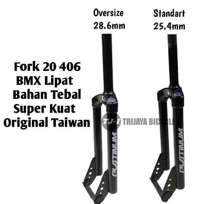 FORK 20 BMX LIPAT PLATINUM FIGHTER OVERSIZE OS 28.6 DAN STANDAR DRAT 25.4 BAHAN TEBAL KUAT ORIGINAL 