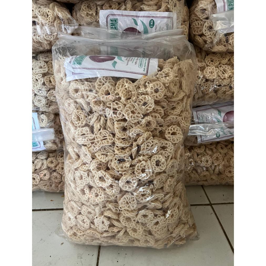 Kerupuk mawar putih mentah 1ball ( 5kg )