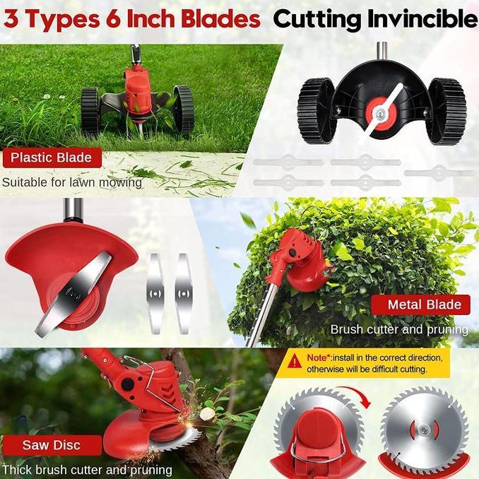 48V Mesin Potong Rumput Cordless Grass Trimmer Mesin Pemotong Rumput