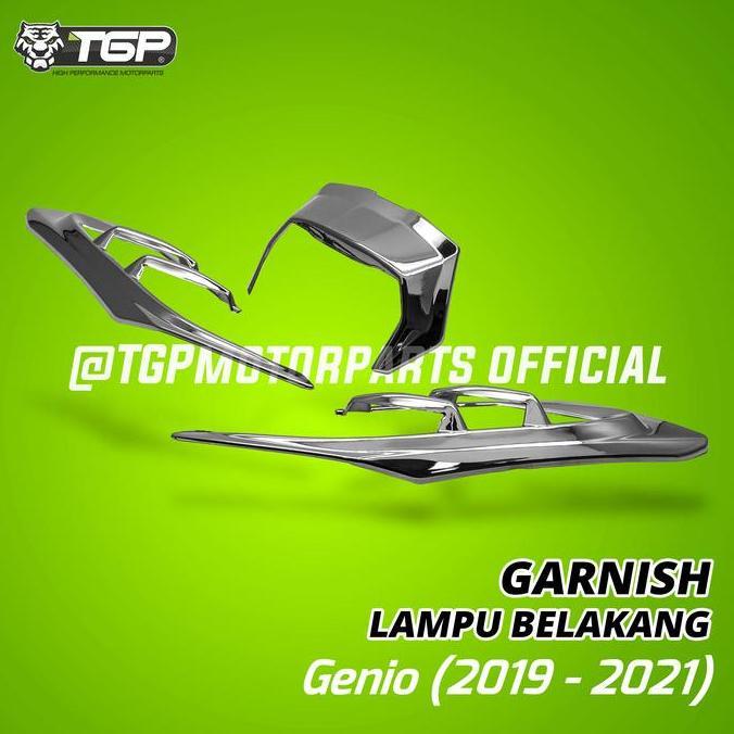 Promo Garnish Lampu Belakang Honda Genio 2019 2020 2021 TGP Black Chrome Aksesoris Motor Variasi Dis