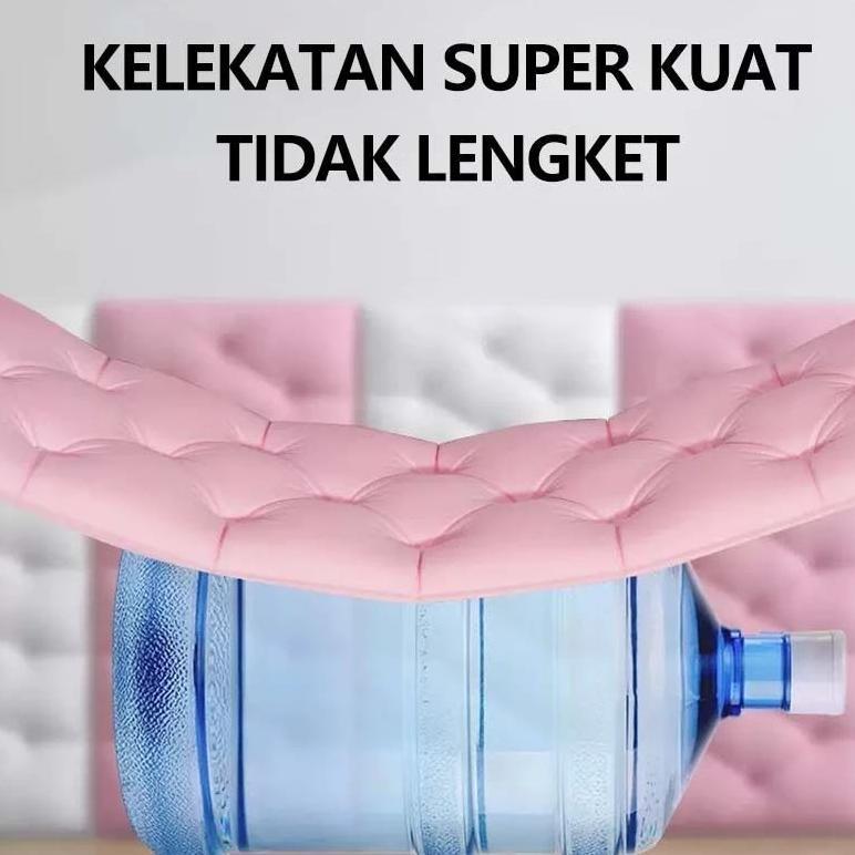 OFFICIAL WALLPAPER HOME Foam 3D (30x60 cm Tebal 6 mm) Headboard Bed Wall Sticker