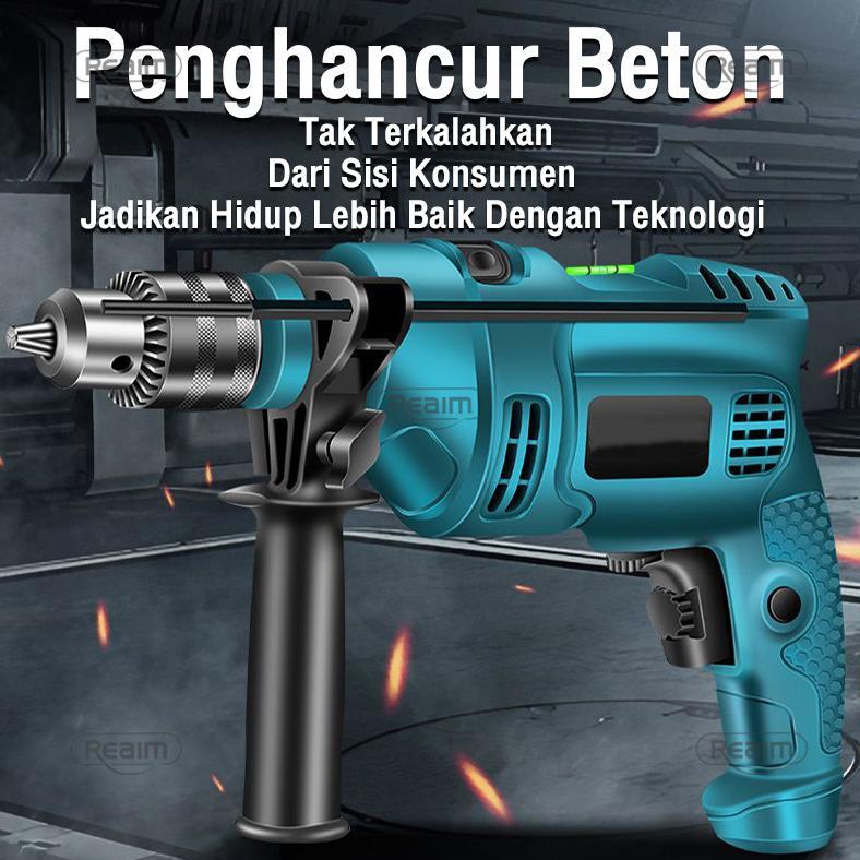 Reaim Bor Listrik 13mm Mesin Bor Bor Impact Bolak Balik Bor Listrik Impact Impact Drill Listrik Elec