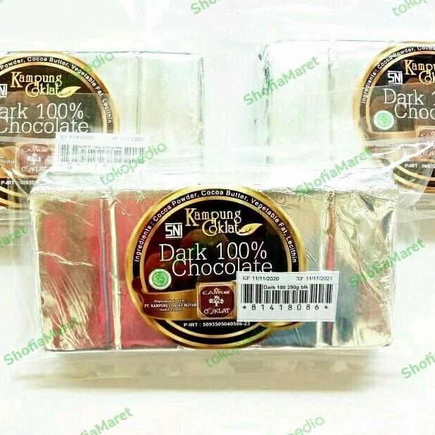 Dark Coklat 100% Tanpa Gula, blok 250.gram Coklat Diet Coklat Sehat