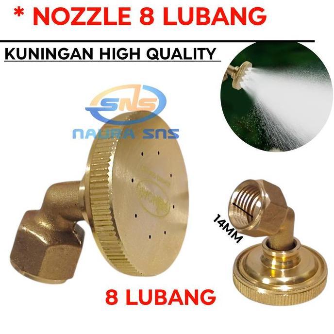 NOZZLE BENGKOK 8 ATAU 7 LUBANG KUNINGAN SPRAYER PERTANIAN