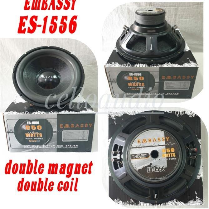 TERBARU - Subwoofer 15 Inch Embassy ES-1556 Double Coil Embassy 15" ES 1556