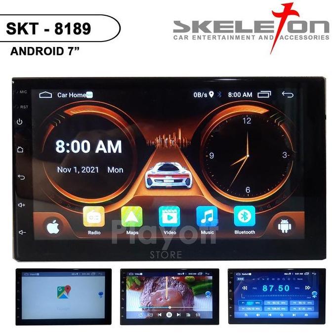 NEW - 2 din Head Unit Android 7 inch Skeleton 8189 Double Din Bluetooth GPS