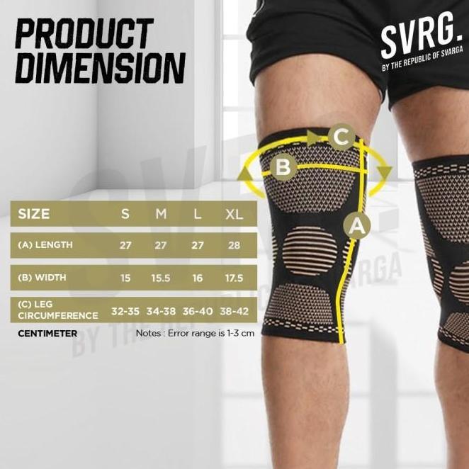 Svarga Knee Sleeve Svarga Knee Sleeve Compression - Pad Deker Pelindung
