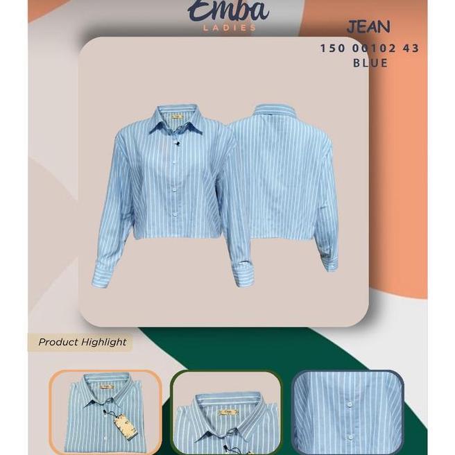 Emba Ladies - Emba Ladies Jean Kemeja Wanita Lengan Panjang Collection