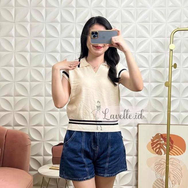 Lavelle Thea Top Lavelle Thea Top Knitwear Ok Lengan Pendek