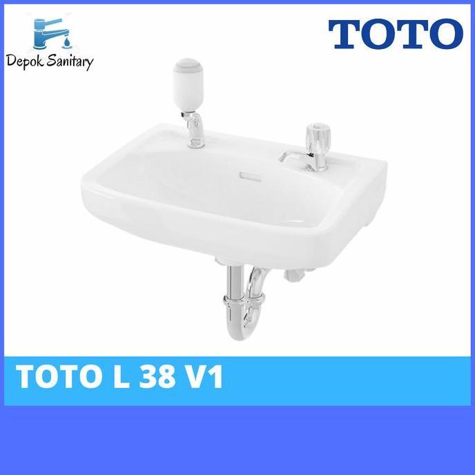 wastafel toto l38v1 set/ washtafel toto l38v1 paket komplit/ wastafel terlaris