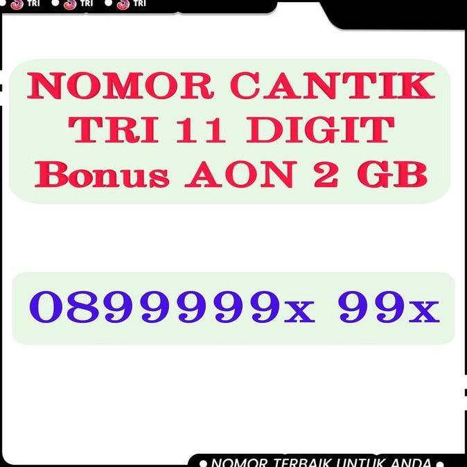 Nomor Cantik Tri 11 Digit