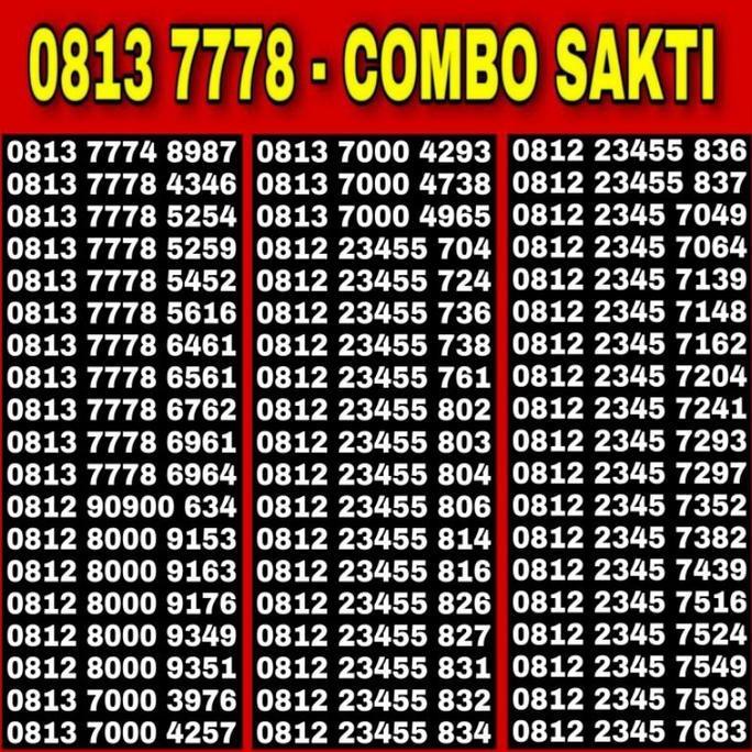 Nomor Cantik simpati Combo Sakti 08122200