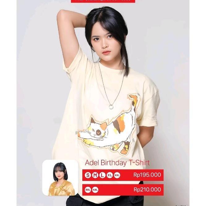 Kaos Birthday Reva Fidela Adel Jkt48 Cream T-Shirt 2023 -