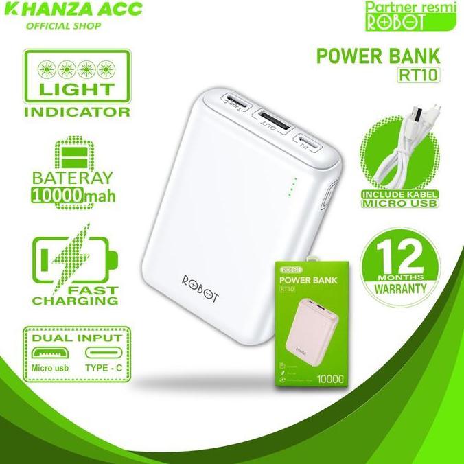 Powerbank Robot 10000mah / 20000mah Original Fast Charging