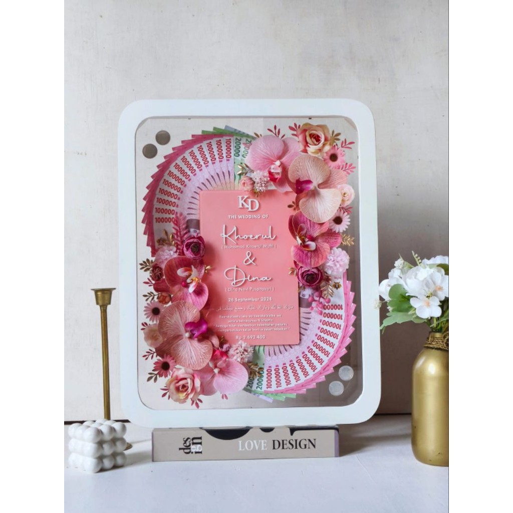 Mahar Nikah Akrilik/Mahar Akrilik/Mahar uang/Mahar Custom