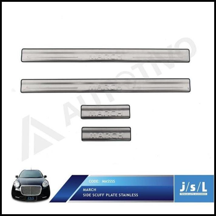 BEST DEAL SILLPLATE SAMPING NISSAN MARCH STAINLESS PIJAKAN KAKI SAMPING 