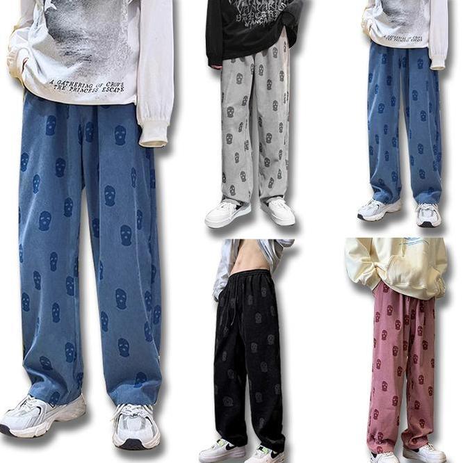 Celana Corduroy Kapll Celana Corduroy Kapll Pria Navy Hitam Baggy Pants Ankle Panjang