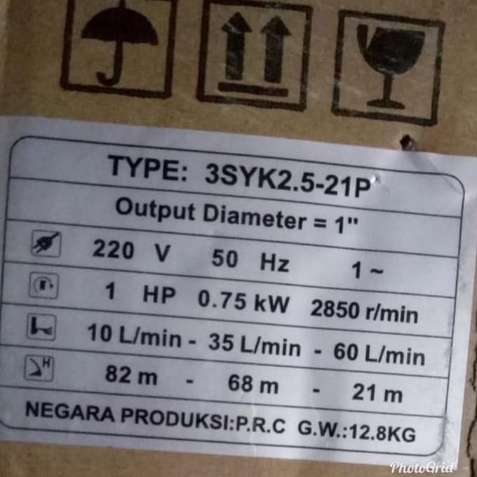 Pompa Satelit York 1 Pk 3 Inch Satelit Sumur Dalam York Submersible