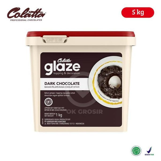 Colatta Glaze DARK CHOCOLATE kaleng 5 kg