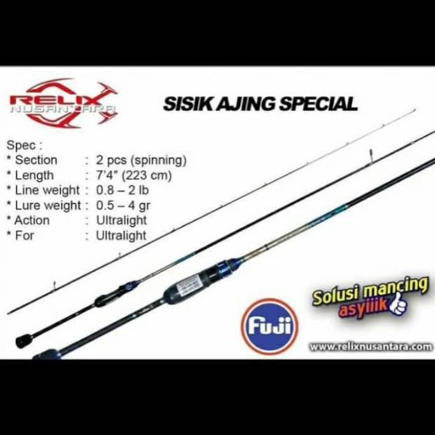 Rod Relix Nusantara Sisik Ajing Special 223Cm (Line Test 0.8-2Lbs)