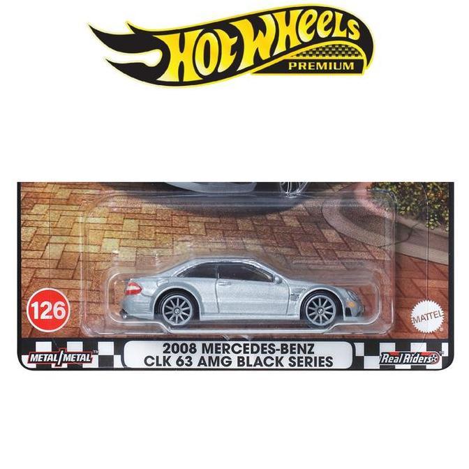 Promo Hot Wheels Premium Boulevard 2008 Mercedes-Benz CLK 63 AMG Black Series Silver Koleksi Diecast