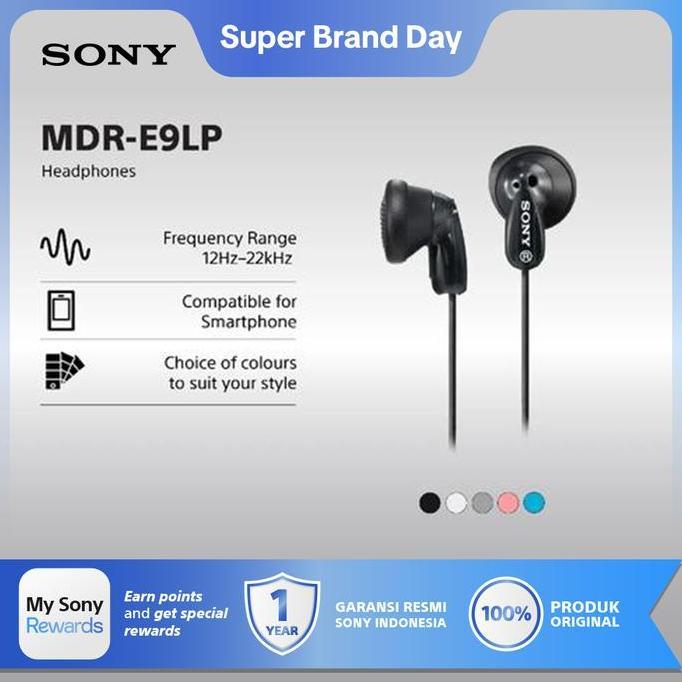 Sony Mdr-E9Lp Ex Ear Earphone / E9 Lp / Mdre9 / E9-Lp