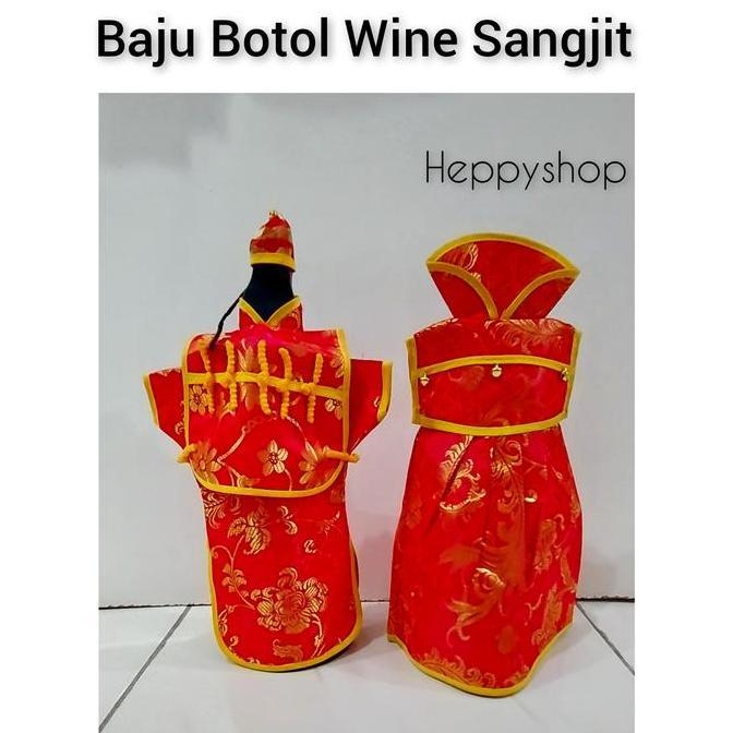 Baju Botol Wine Sangjit, Cover Botol Wine Wedding Shuang Xi