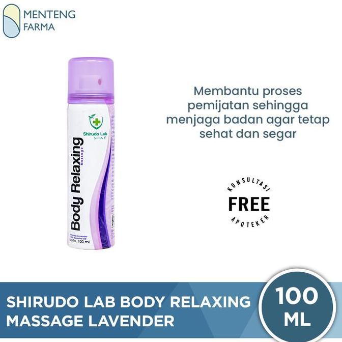 Shirudo Lab Body Relaxing Massage Spray Lavender 100 ml - Body Relaxant Relaksasi Otot