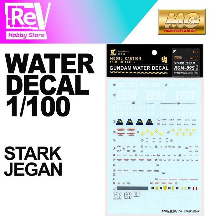 Promo GUNDAM WATER DECAL MG STARK JEGAN MASTER GRADE Diskon