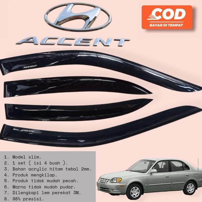 Talang Air Mobil Tahun 2003 Hyundai Accent 2003-2005 Car Penutup Aksesoris