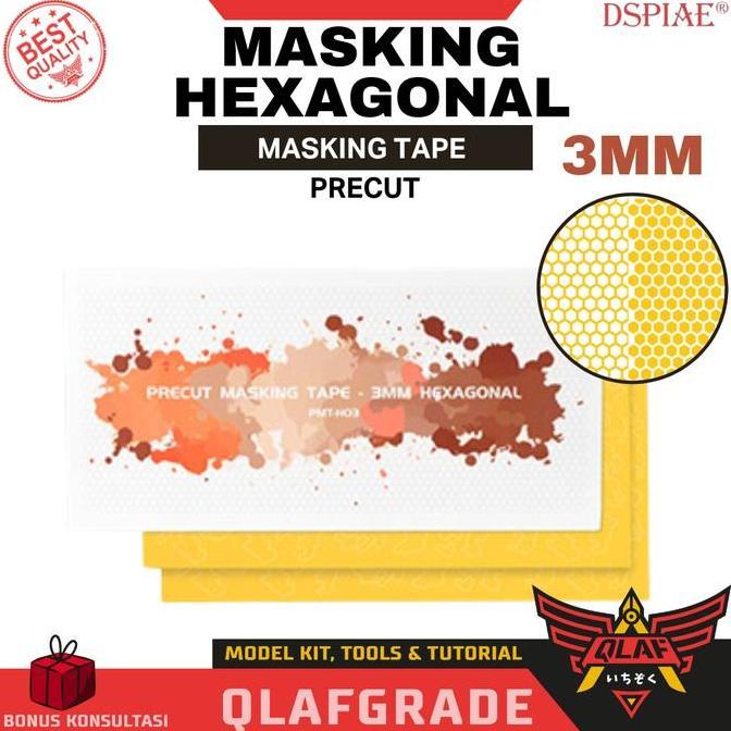 Promo Masking Hexagonal 3mm DSPIAE Precut Masking Tape PMT-H03 Diskon
