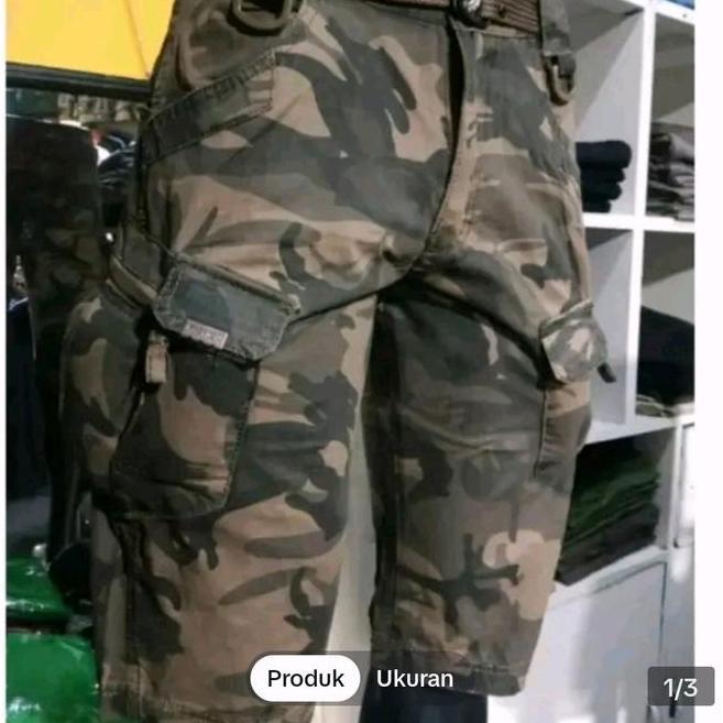 Celana Pendek Pria Celana // Taktikal Loreng Bwc