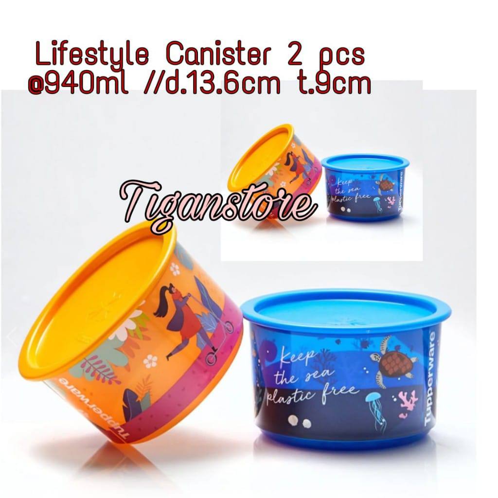 Tiganstore-Lifestyle Canister Tupperware 2 Pcs @940Ml, Toples Cemilan  Makanan
