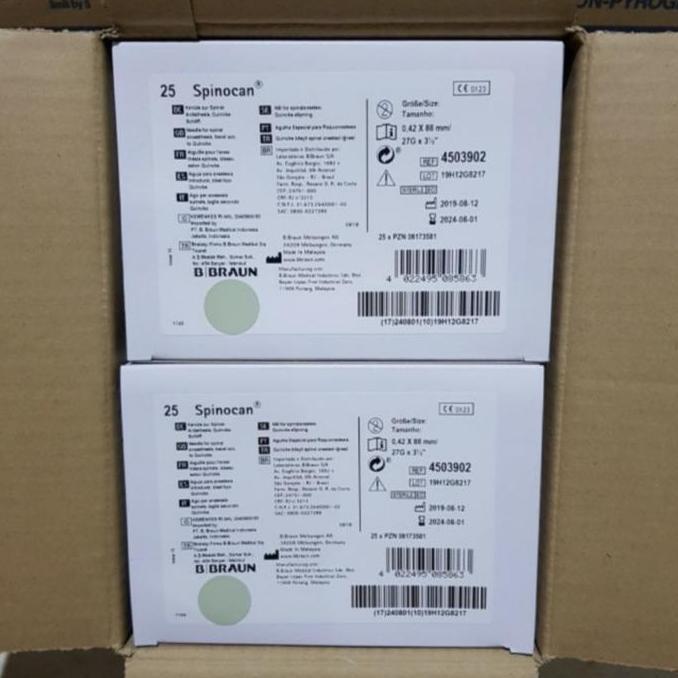 Spinocan 27 G BBraun needle spinal 27 G BBraun jarum spinal 27