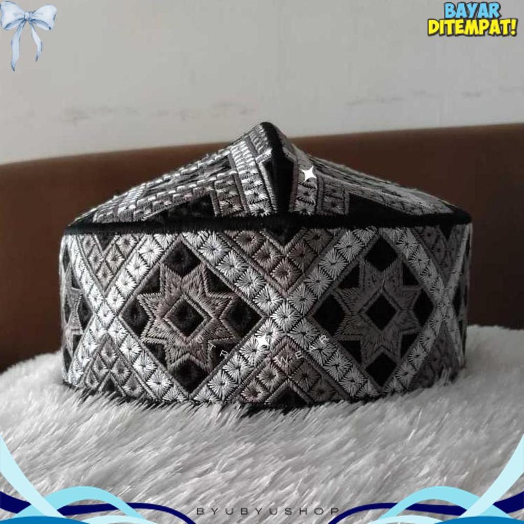 Diskon Peci Songkok Pakistan Bordir/ Peci Sholatkopyah Pakistan Bordir/ Songkok Peci Pakistan