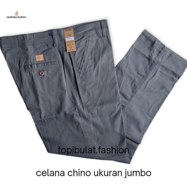 Celana Chino Panjang Celana Chino Panjang Jumbo Pria / Katun