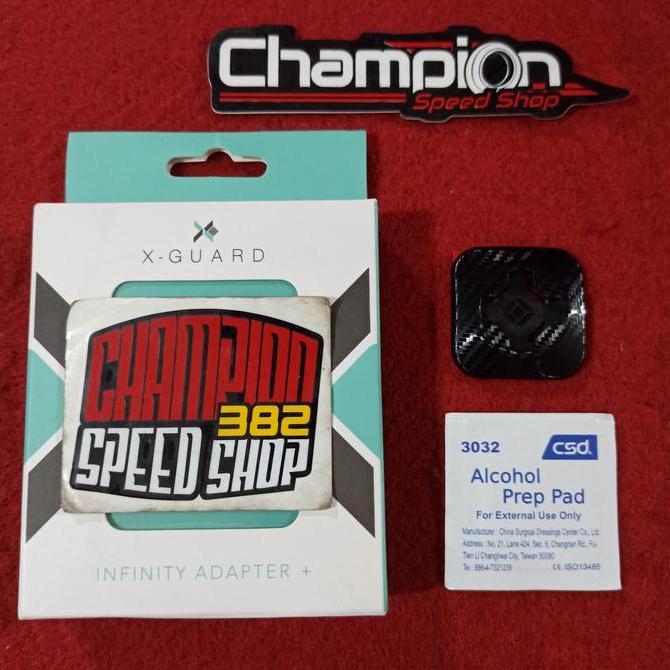 TERMURAH - Phone Holder X Guard Infinity Adapter Carbon