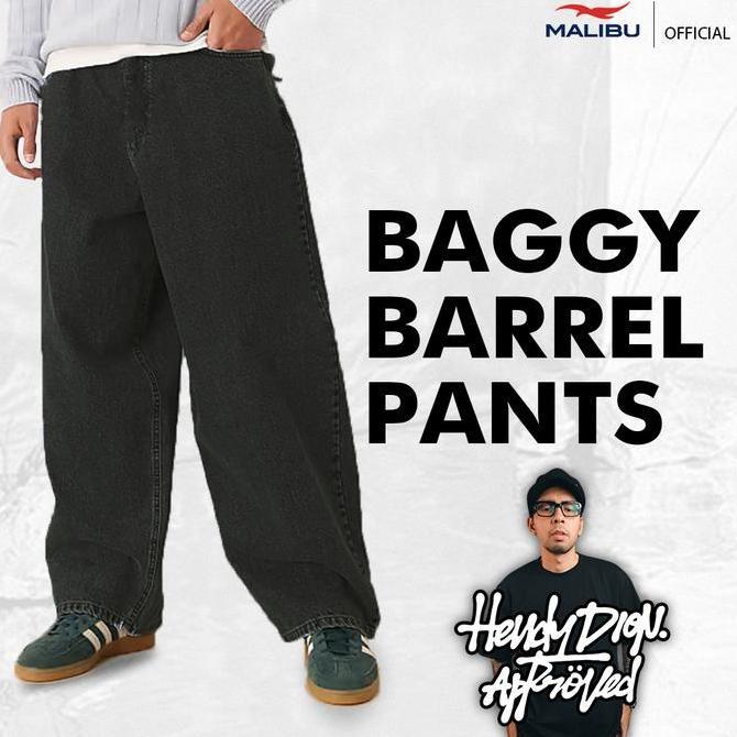 Malibu Celana Panjang Malibu X Hendy Dion Tebal Karet Baggy Barrel Long