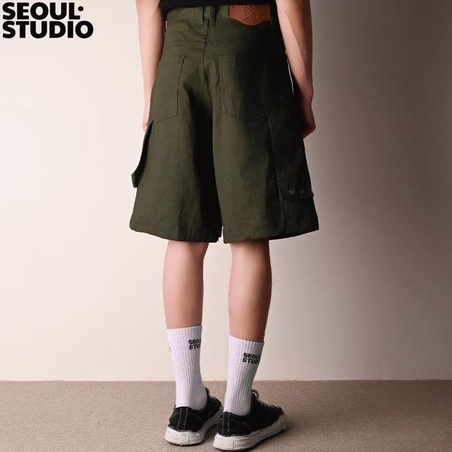 Gangnam Carpenter Pants Seoulstudio Gangnam Carpenter Pants Hitam Pendek Jorts Straight Regular