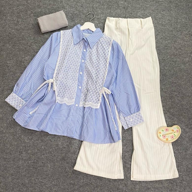 Hot Dimifashion.Id Meluna One Set(Atasan+Celana+Hijab) Outfit/One Set Kondangan