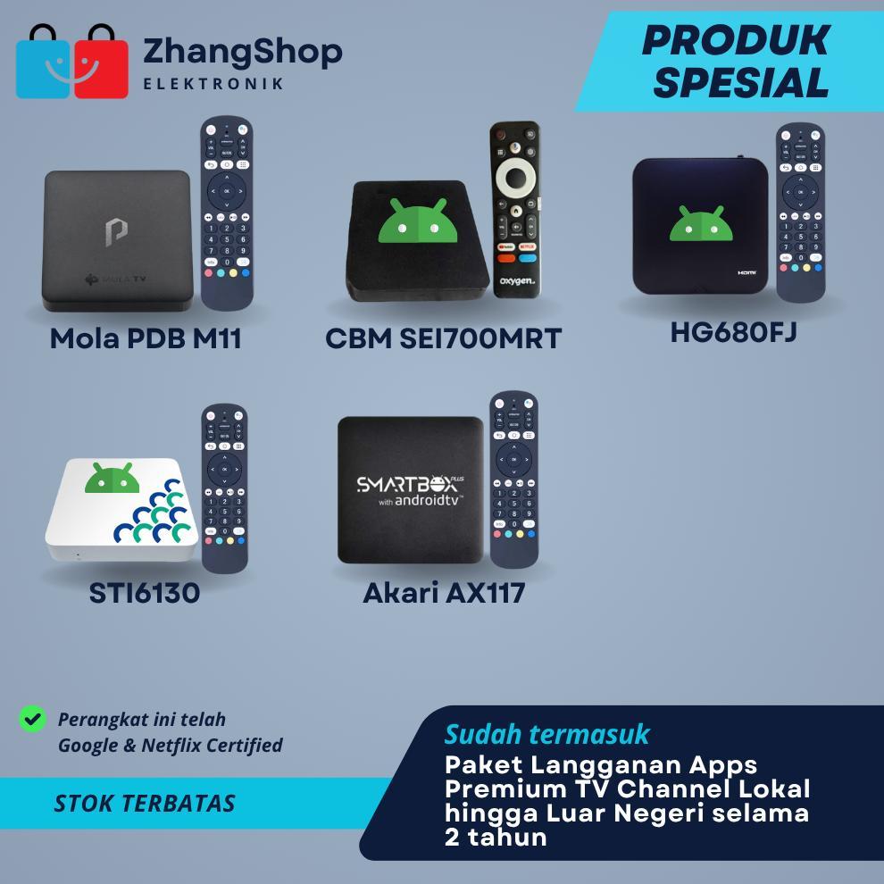 BIG SALE STB Akari AX512 AX810 & ZTE B866F Android TV Box 4K Google & Netflix Certified Siap Pakai