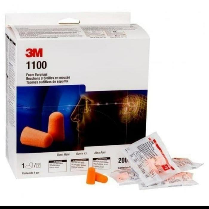 3M Earplug Disposible 1100 Pelindung/Penutup Telinga (Box