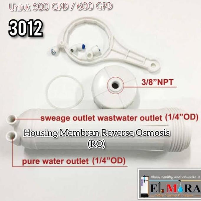 Housing Membran RO 400 500 600 GPD Lengkap READY