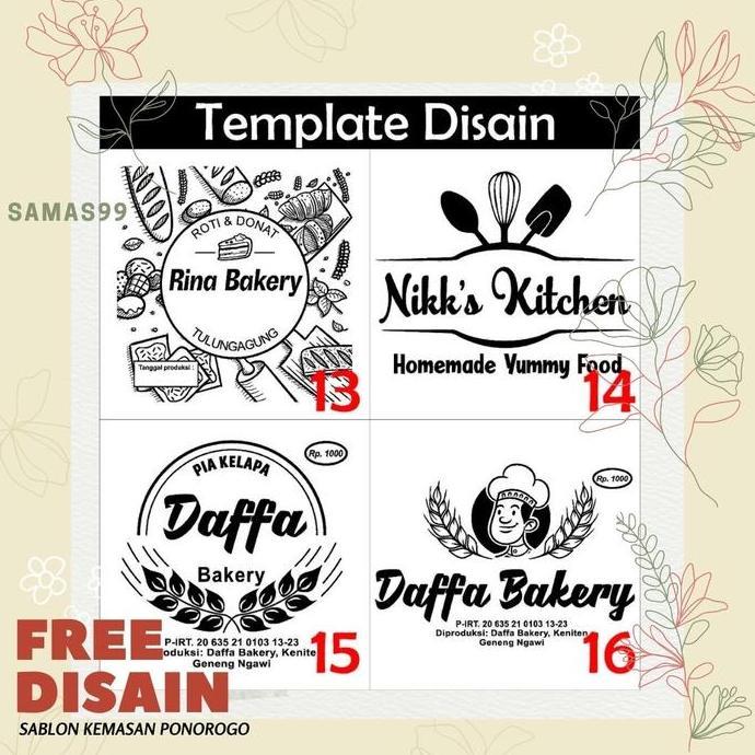 Samas07 Sablon Plastik Opp Roti 13X18 Sablon Plastik Opp Roti Sablon Kemasan Terlaris