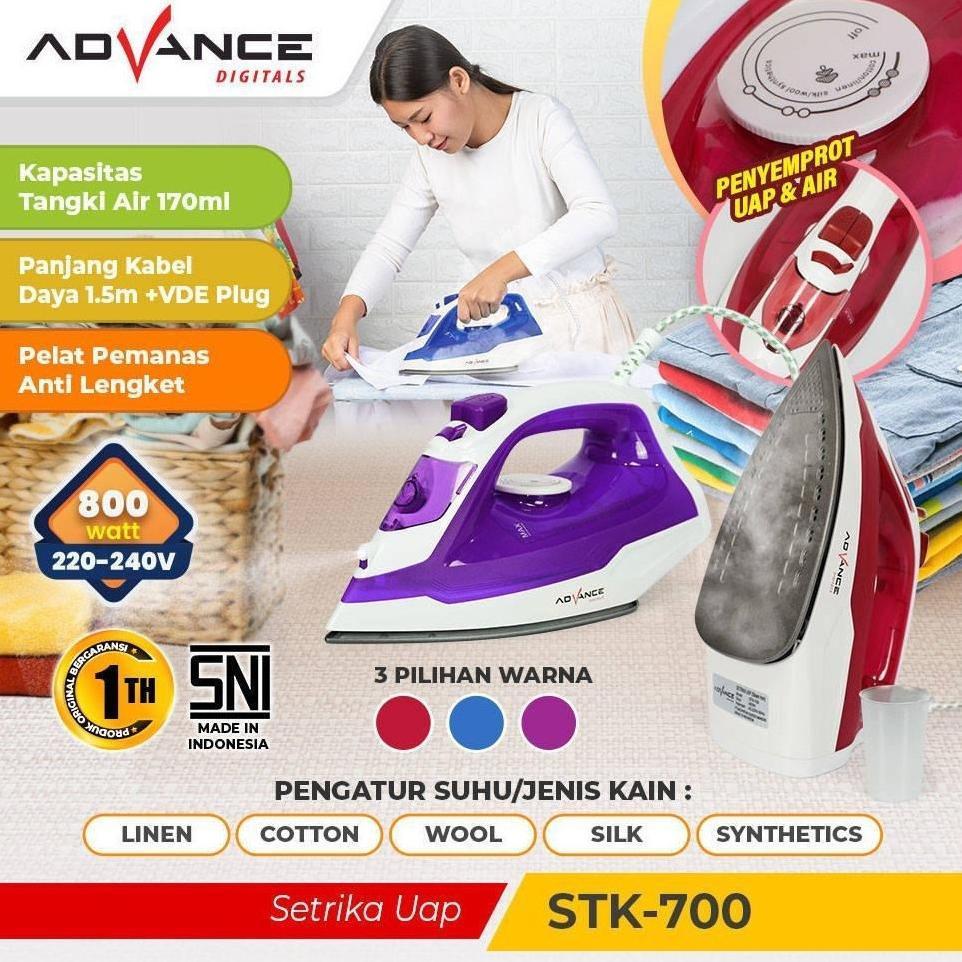 BEST SALE SETRIKA UAP ADVANCE STK-700 / SETERIKA UAP MURAH / SETRIKA UAP LISTRIK ANTI LENGKET