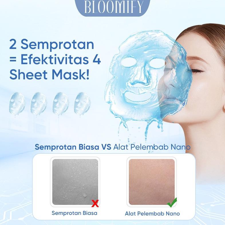 HOT PRODUCT BLOOMIFY Semprot Wajah Nano/Face Mist Nano/Spray Wajah Melembapkan/Face Spray Hydrating/