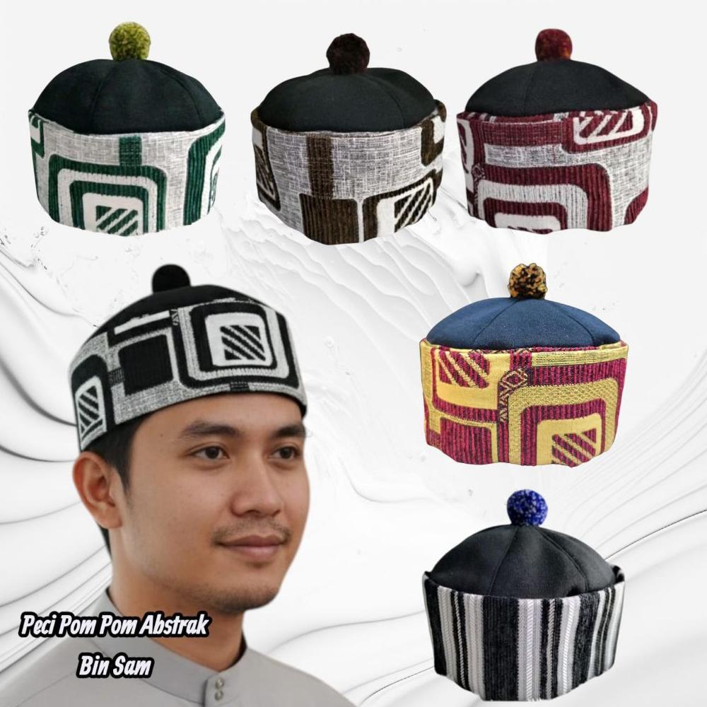 PECI POMPOM/ Peci Motif/ Peci Motif Kubah Temboro