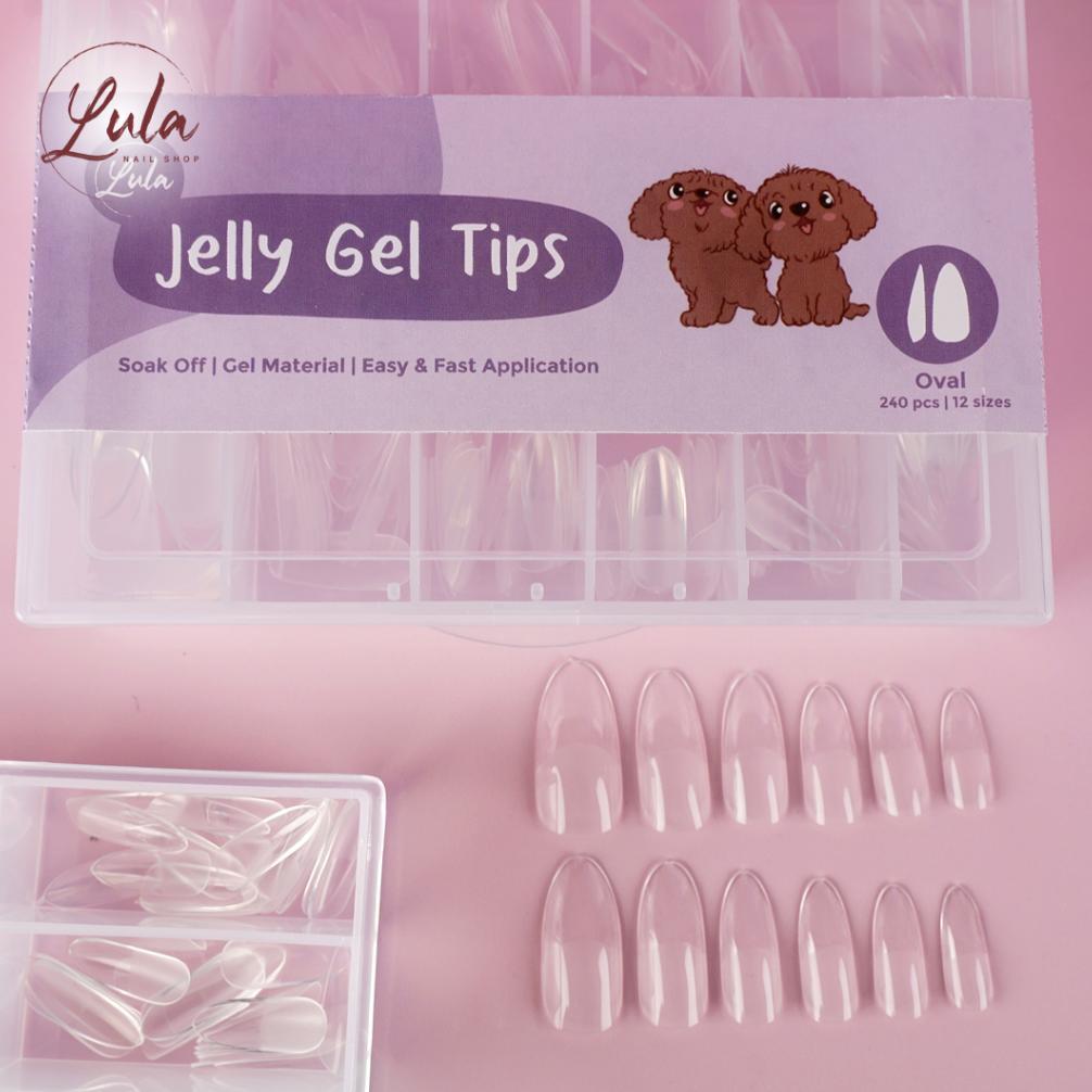 LULA JELLY GEL TIPS / KUKU PALSU /  PERLENGKAPAN NAIL ART