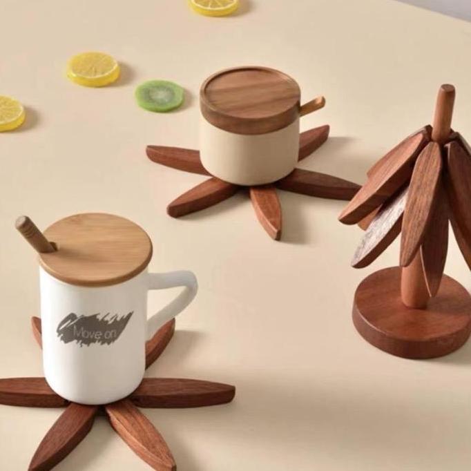 [KINI] JATI Insulated Wooden Coaster / Tatakan Panci Gelas Piring Mangkok Alas Panci Anti Panas Baha